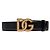Dolce & Gabbana Ledergürtel in Schwarz mit DG Monogramm