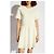 Vestido Moncler de manga corta de algodón crema - vista 3
