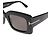 Tom Ford Rectangular Sunglasses Black Acetate - view 4
