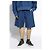 Pantaloncini Moncler in cotone blu - vista 3