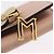 Chloé Cartera Chloe Alphabet Trifold Piel Rosa Oro - vista 8