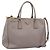 PRADA Hand Bag Saffiano leather 2way Gray Gold