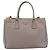 PRADA Hand Bag Saffiano leather 2way Gray Gold - vista 13