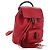 GUCCI Bamboo Backpack Leather Red Silver 387149