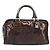 LOEWE Amazona 28 Hand Bag Patent Brown Silver - vista 13