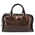 LOEWE Amazona 28 Hand Bag Patent Brown Silver - vista 2