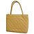 mala Tote Chanel em pele de bezerro grão beige