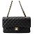 Borsa a tracolla Chanel Black Matelassé con catena