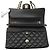 Borsa a tracolla Chanel Black Matelassé con catena - vista 7