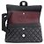 Borsa a tracolla Chanel Matelassé in pelle di agnello nera - vista 6