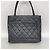 Borsa Tote Chanel in pelle di vitello martellata nera - vista 10