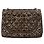 Borsa a tracolla Chanel in pelle verniciata marrone - vista 8