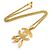 Collana Chanel in metallo dorato - vista 2