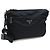Borsa a tracolla Prada in nylon e pelle nera