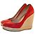 Salvatore Ferragamo Espadrillas Zeppa in Camoscio Rosso