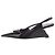 Prada Slingback Keilabsatz-Pumps aus schwarzem Lackleder