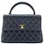 Chanel Vintage Two-Tone Kelly Top Handle Quilted Caviar Jumbo