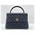 Chanel Vintage Two-Tone Kelly Top Handle Quilted Caviar Jumbo - vista 2