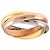 Anello Cartier Trinity in oro rosa bianco e giallo - vista 2