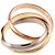 Anello Cartier Trinity in oro rosa bianco e giallo - vista 3