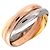 Anello Cartier Trinity in oro rosa bianco e giallo - vista 4