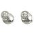 Orecchini Cartier Damour Small in diamanti e oro bianco 18K - vista 2