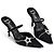 Dior Hardcore 2003 Décolleté Slingback Raso Nero Stelle Cristallo EU 39