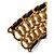 Bracciale cuff Chanel in pelle nera e placcato oro 24K - vista 4