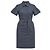 Burberry Kurzarm-Hemdkleid mit Gürtel in Navy