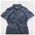 Burberry Kurzarm-Hemdkleid mit Gürtel in Navy - Ansicht 4
