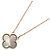Van Cleef & Arpels Vintage Alhambra Halskette Graue Perlmutt