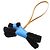 Hermès Charm Buddy Hermes in pelle Blu, Nero e Marrone