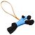 Hermès Charm Buddy Hermes in pelle Blu, Nero e Marrone - vista 2