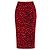 N°21 Leopard Print Midi-Rock - Rot Schwarz