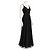 Vera Wang Schwarzes Pailletten-Abendkleid - Ansicht 2
