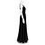 Vera Wang Schwarzes Pailletten-Abendkleid - Ansicht 3