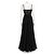 Vera Wang Schwarzes Pailletten-Abendkleid - Ansicht 4