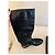 Dior Botas Altas de Cuero Negro con Hebilla Dorada - vista 5