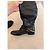 Dior Botas Altas de Cuero Negro con Hebilla Dorada - vista 6