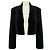 Autre Marque forte_forte Cropped Samtjacke Black Noir