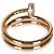 Anello Doppio Cartier Juste un Clou Oro Rosa e Diamanti - vista 3