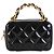 Borsa Mini Vanity con catena in pelle vernice matelassé nera Chanel - vista 2