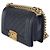 Borsa Chanel Small Boy in pelle caviar matelassé blu navy - vista 3