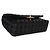 Borsa Chanel Medium Classic Double Flap in tweed nero e vernice intrecciata - vista 7