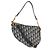 Borsa Saddle Media Christian Dior in Jacquard Oblique Blu Navy - vista 2