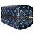 Louis Vuitton Blue Black Monogram Canvas Speedy Amazon PM - vista 6