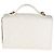 Bolsa de aba Mini Golden Plate em pele de cordeiro acolchoada branca Chanel - vista 2