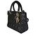 Christian Dior Black Lambskin Cannage Medium Lady Dior - vista 3