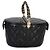 Borsa vanity Chanel in pelle di vitello matelassé lucida nera con doppio manico superiore - vista 2