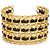 Chanel Bracciale Cuff Pelle e Oro